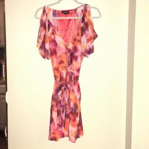 Pink & Orange Open Sleeve Dress